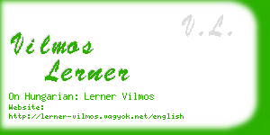 vilmos lerner business card